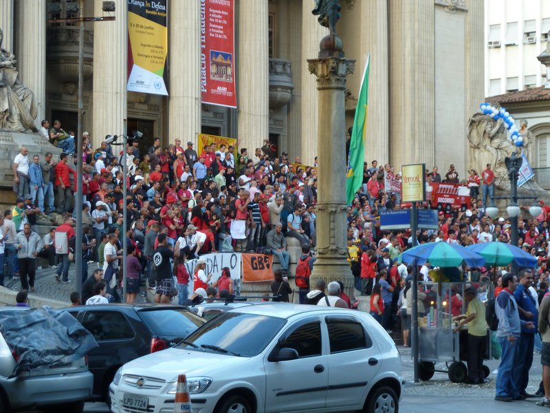 Demonstration in Centro on Sunday in front of church (4)