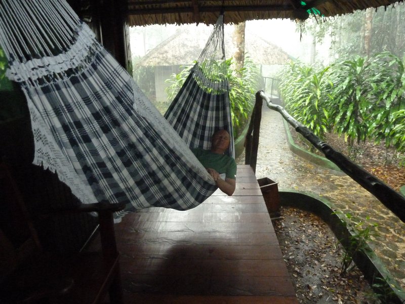 Amazon Village Lodge where we stayed - Toms hard life