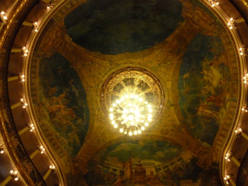 Teatro Amazonas - Opera House in Manaus - ceiling and chandelier