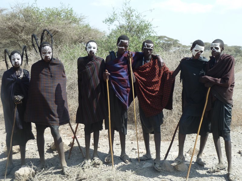 Tanzanian Massai boys after circucision ceremony(2)
