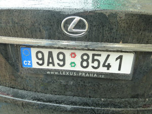 Czech number plate