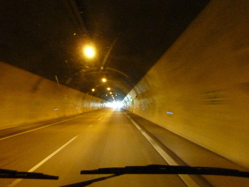 One of the many tunnels
