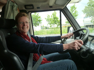 Pam at the wheel (1)