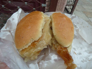 Cheesy fillo inside buns cost 15 cents each Skopie