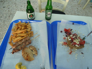 Our meal at Hotel along from Camping Ramnous near Rafina (1)