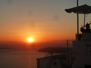 View of Oia from Blue Noon restaurant Imerovigli Santorini (8)