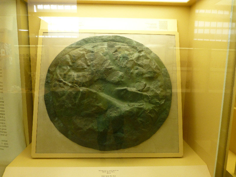 Large bronze shield Stoa of Attalos now a museum (29)
