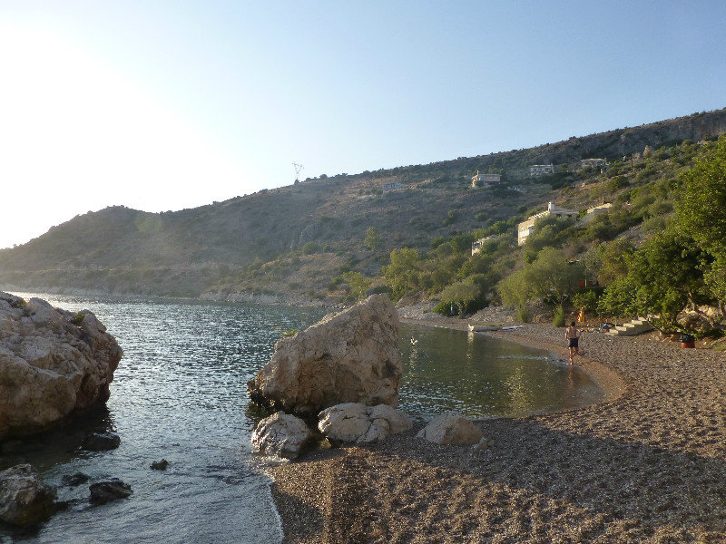 Water was beautiful and very salty at Lefka Beach near Nafplio (1)
