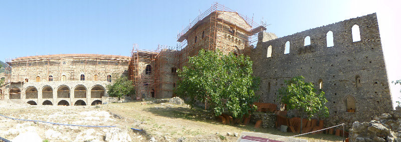 Palace Complex being restored at Mystras Peloponnese Peninsula (2)