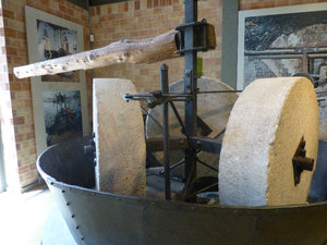 Different presses used over time shown at the Olive Oil Museum Sparti Greece (6)