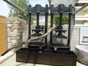 Different presses used over time shown at the Olive Oil Museum Sparti Greece (25) - Copy