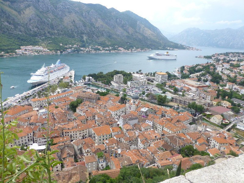 View from the top Kotor Montenegro