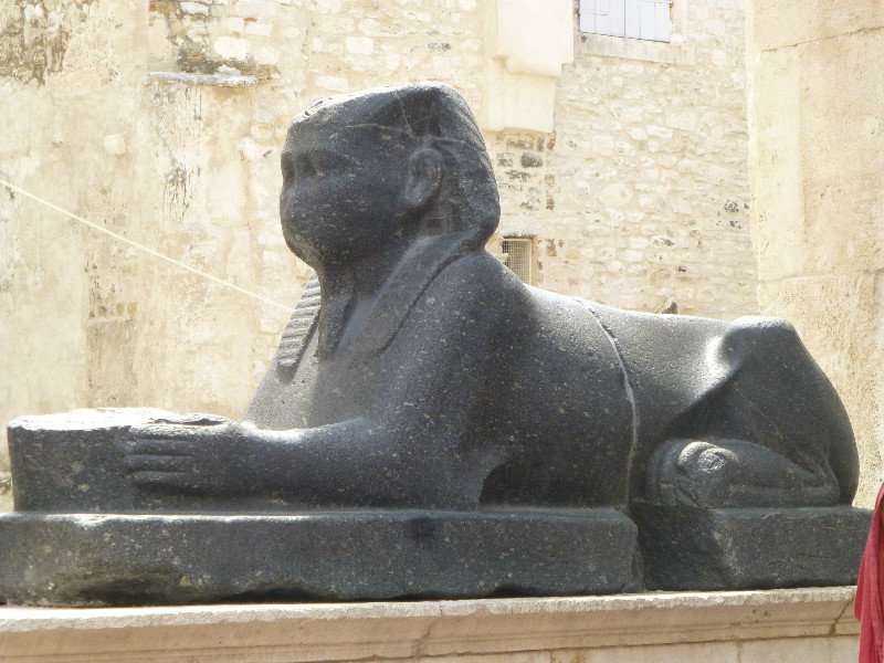 Brass sphinx at Old Town at Split Croatia (7)