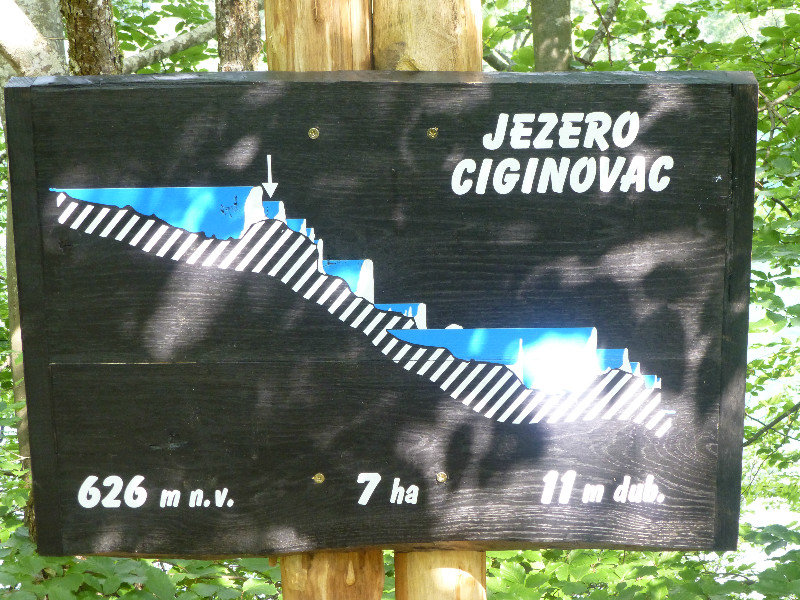 Each lake had a sign telling us metPlitvicka National Park