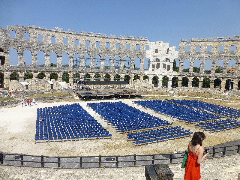 Amphitheatre at Pula on southern tip of Istria Peninsula Croatia 14 July 2013 (4)
