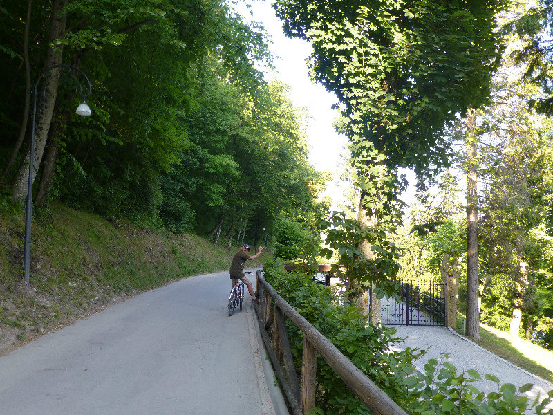 5 Km path around Lake Bled which we road our bikes around