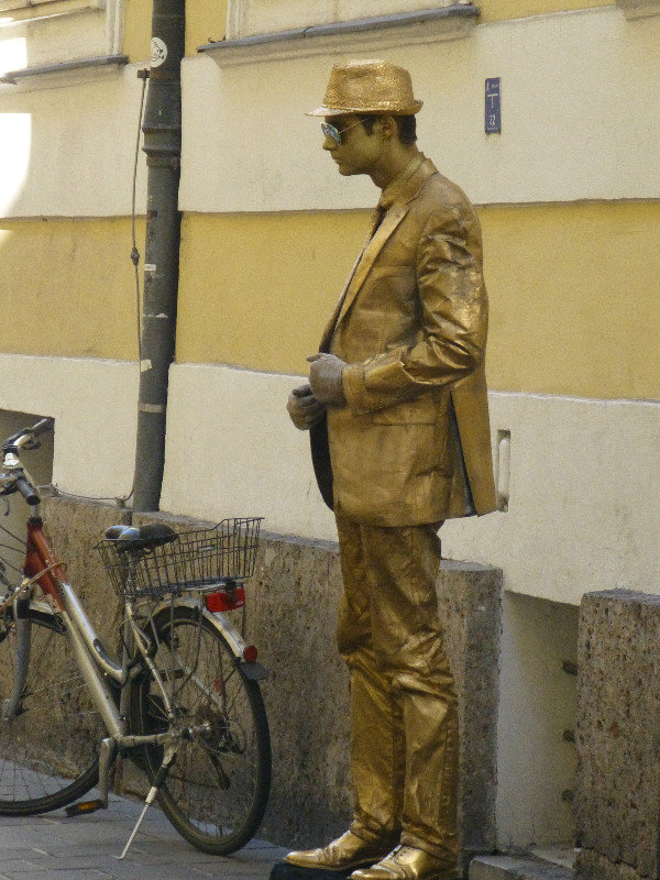 A real man in Innsbruck Austria 1 Aug 2013