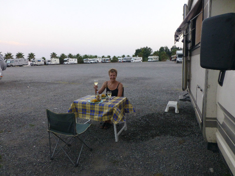 Our camping spot in San Remo Italy