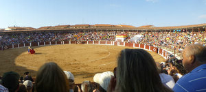 Over 2000 people at Bull Fight at Guijuelo central Spain 18 Aug 2013
