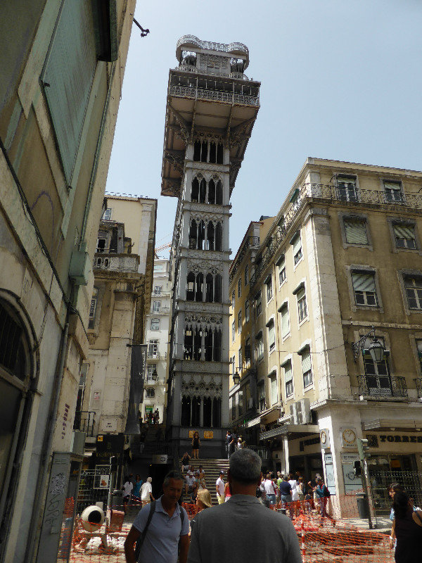 The Elevator de Santa Justa in Lisboa Portugal 22Aug 2013