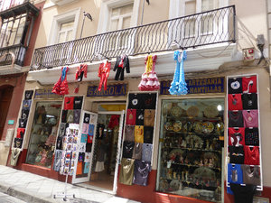 Flamenco shop in Saville Spain 25 Aug 2013