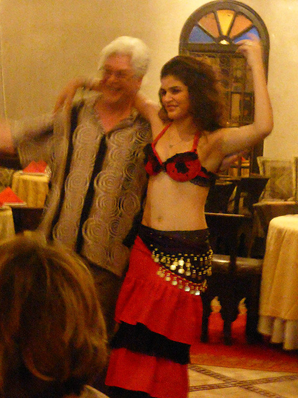 Belly dancer at Al Baraka Restaurant Marrakech Morocco