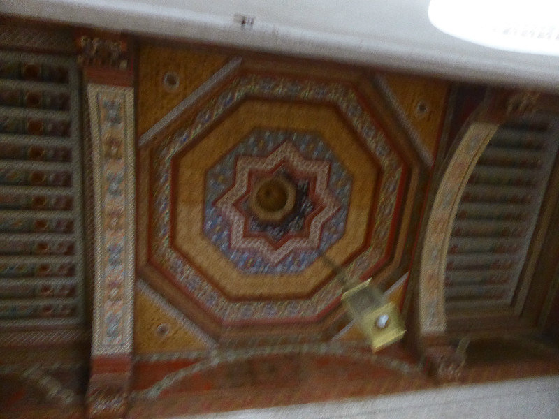 Painted ceiling in Old Marrakech Palace (3)