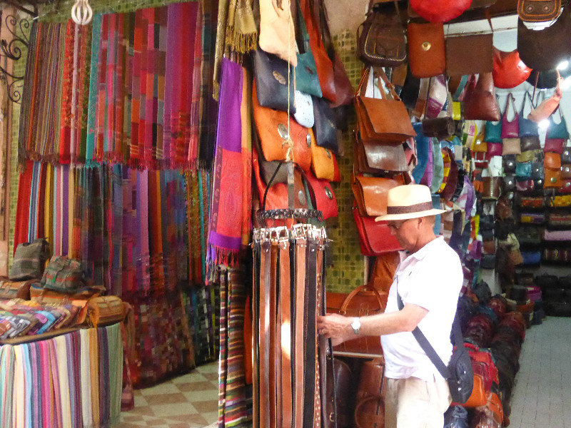 Tom shopping at Marrakech Medina or Market