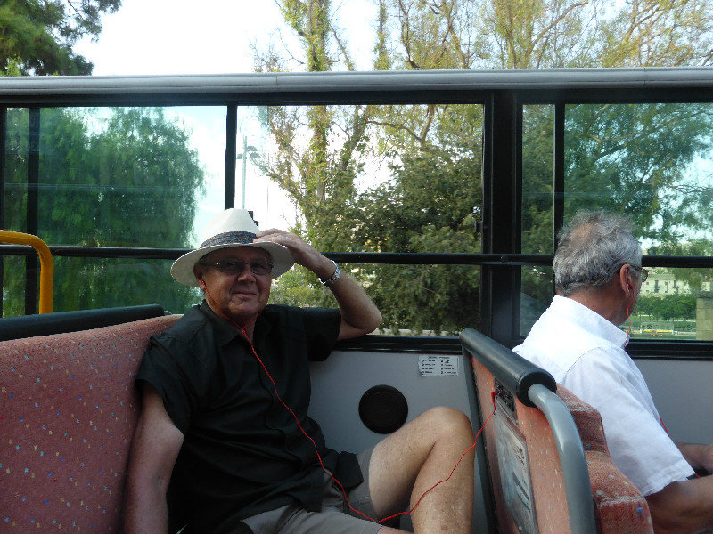 Tom on the Hop-on-Hop-off Bus in Valencia Spain 10 Sep 2013