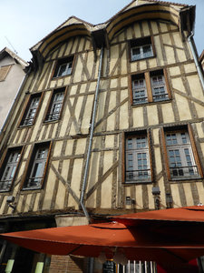 Tudor buildings in Troyes in Champagne France (1)