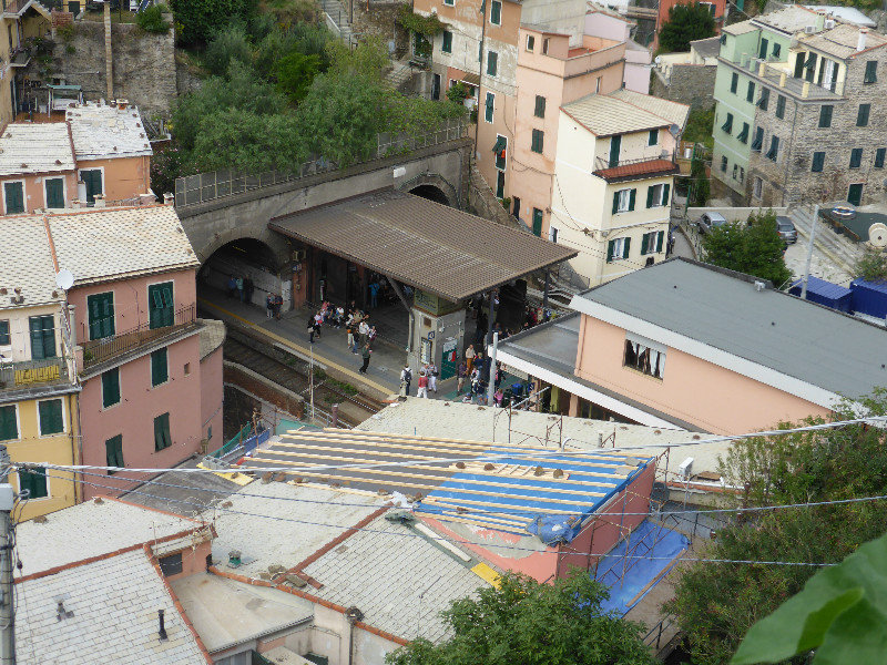 Railway station in Vernazza Cinque Terre Italy 9 Oct 2013 (1)
