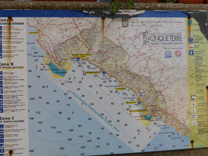 A Map of Cinque Terre Italy