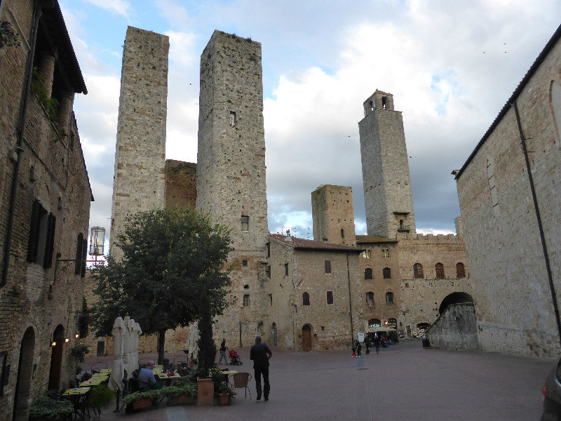 Five of the 14 towers in San Gimignano Tuscany Italy 11 Oct 2013 (38)