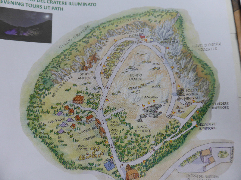 Map of Volcano Solfatara in Pozzuoli Italy 15 Oct 2013