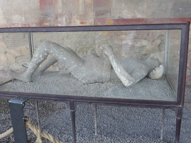 Mould of persons body covered by ash and lava in Pompeii Italy 17 Oct 2013 (1)