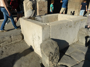 One of the many water storage in Pompeii Italy 17 Oct 2013