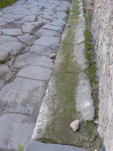 Road kerbing in Pompeii Italy 17 Oct 2013