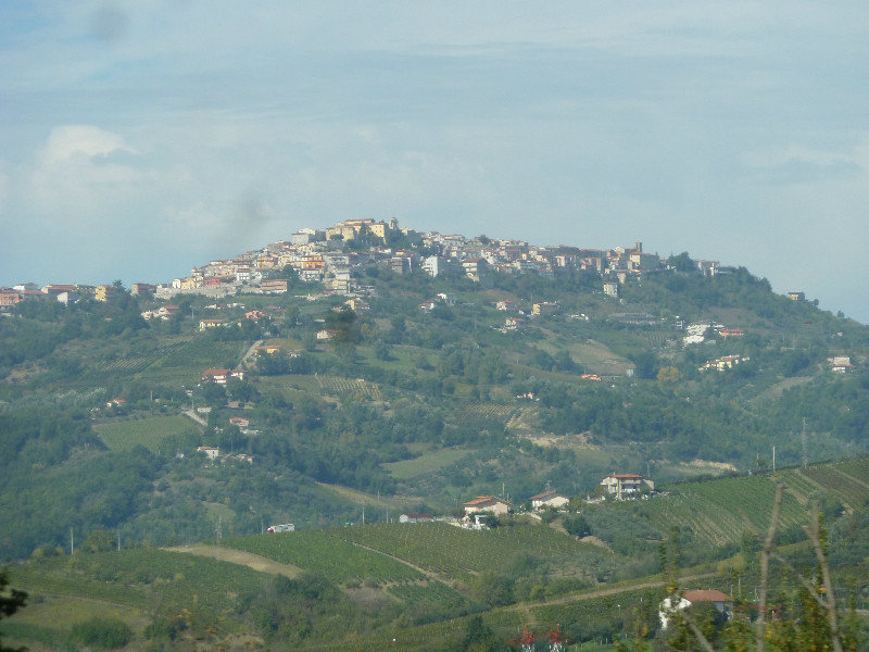 Many castles on every hill between Avellino to Termoli Italy 19 Oct
