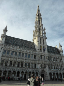 The magnificent buildings around Grand Place in Brussels Belgium 3 Nov 2013 (6)