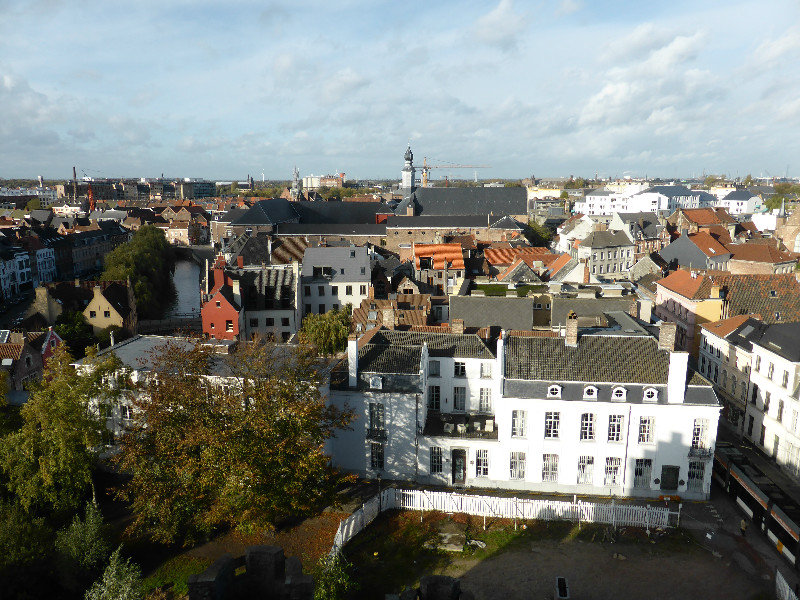 City views from Het Gravensteen or Castle of the Counts in Gent Belgium 3 Nov 2013 (1)