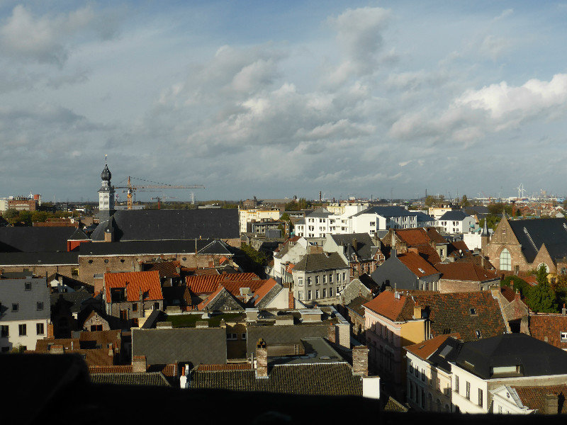 City views from Het Gravensteen or Castle of the Counts in Gent Belgium 3 Nov 2013 (5)