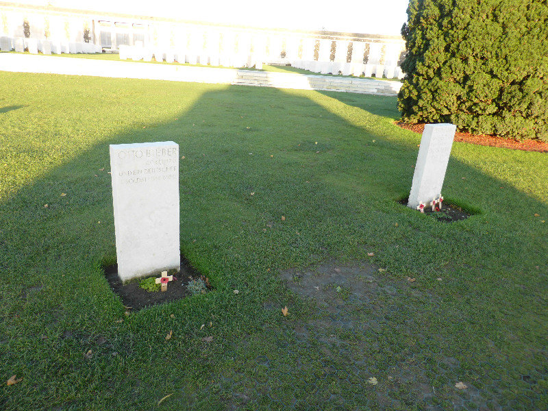 German soldiers gravestones in Ypres Salient around Ypres in Belgium 4 Nov 2013 (9)