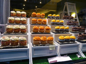 Cup cakes in Brugge Belfrey Belgium 5 Nov 2013