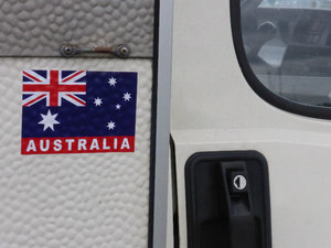 Our stickers on our motor home so people see we are from Australia (1) - Copy