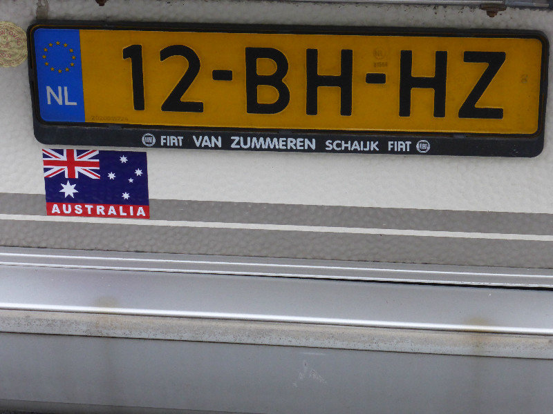 Our stickers on our motor home so people see we are from Australia (2)
