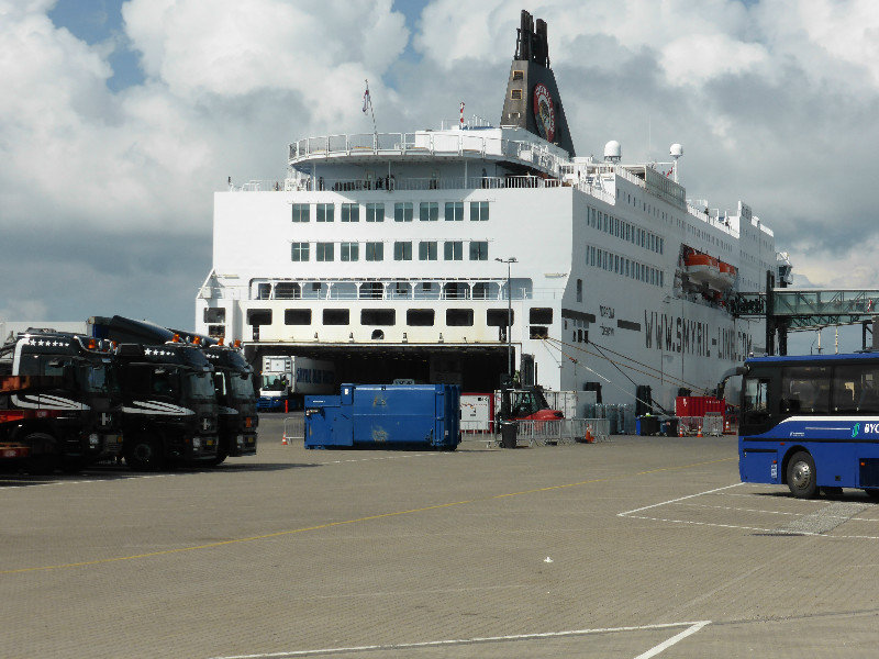 Loading the ferry at Hirstshals, north coast Denmark 1 July (4)