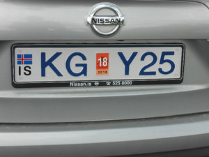 Icealnds number plates