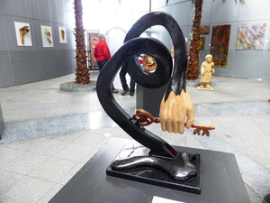 Sculpture display at the Perlan Centre in Reykjavik (1)