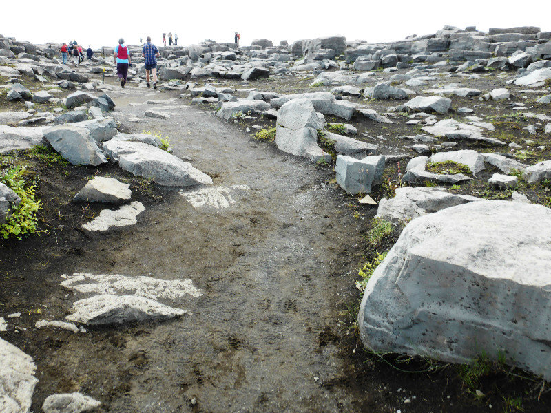 Rocky paths aropund Dettifoss waterfall (2)