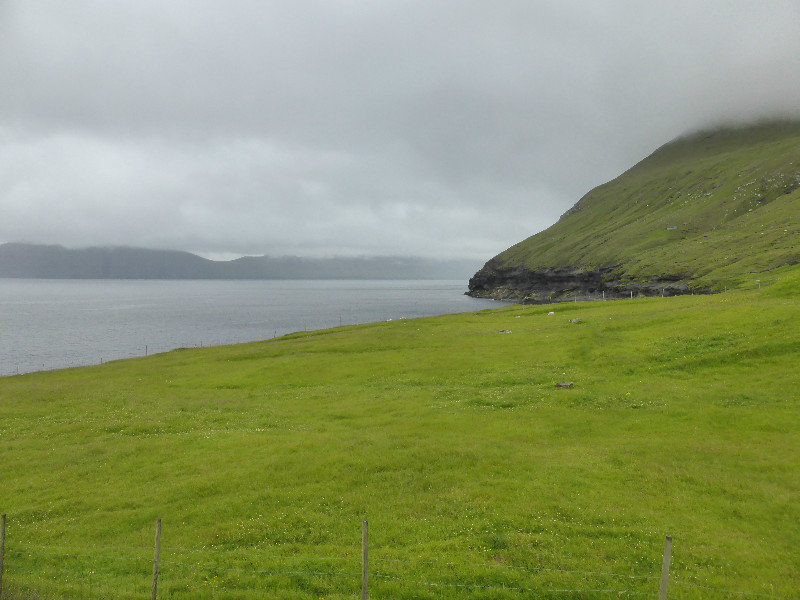 View from our motor home from our camp site at Gjgv Eysturoy Island